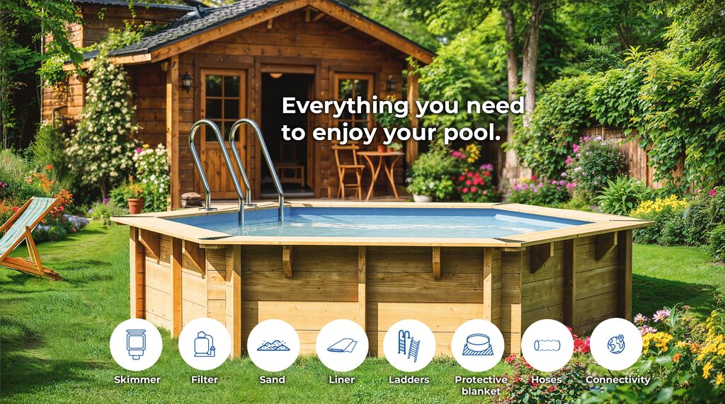 Piscina in Legno Rotonda