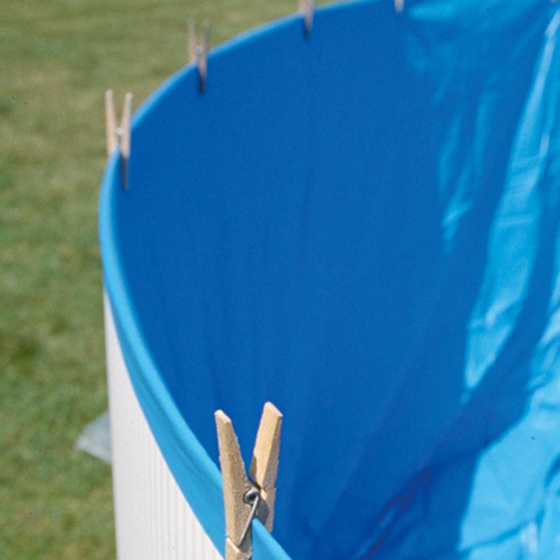 Liner piscina acciaio blu ovale