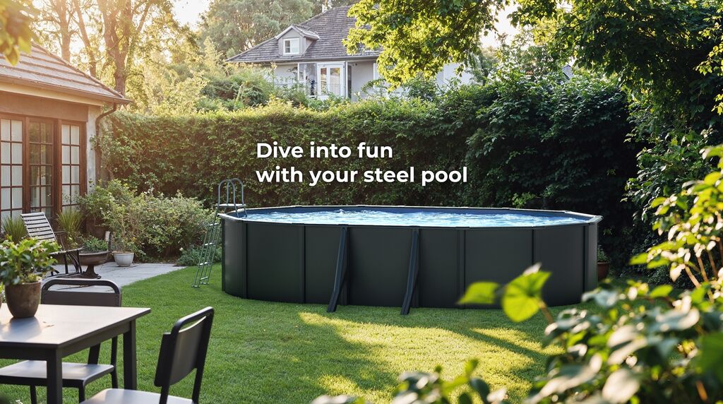 Piscina Anthracite Ovale