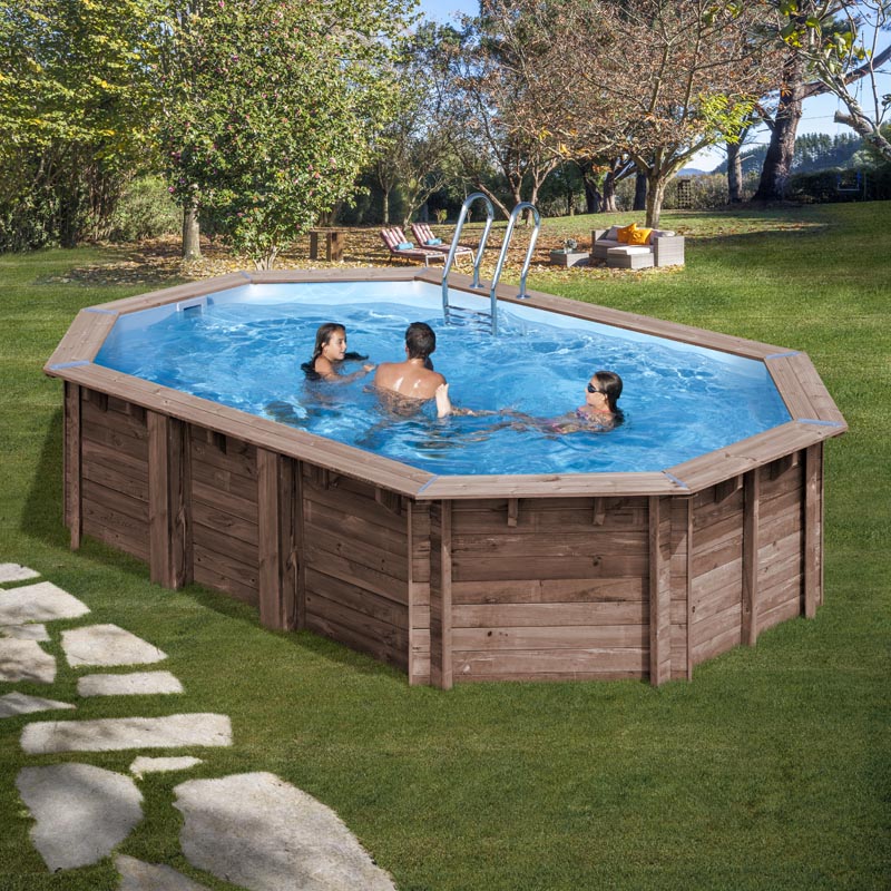 Liner con sistema di ancoraggio (BEADED) blu 60/100 per piscina in legno ovale Macadamia KPBOC632