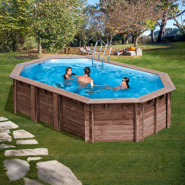Liner con sistema di ancoraggio (BEADED) blu 60/100 per piscina in legno ovale Macadamia KPBOC632