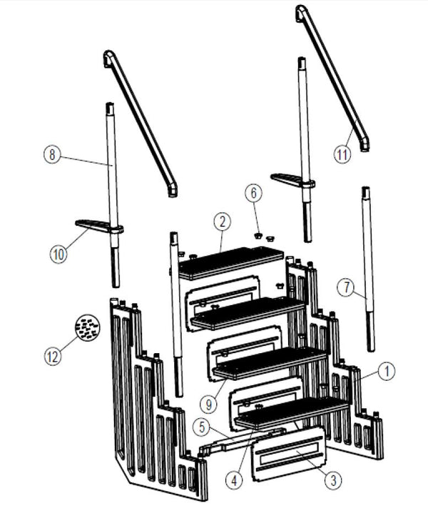 Scaletta per piscine interrate Scalette 4 gradini