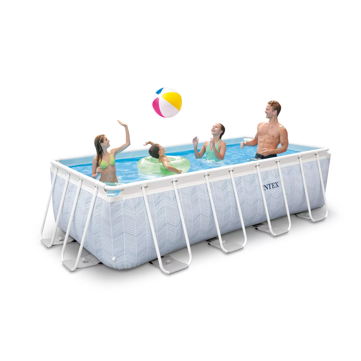 Piscina Rettangolare Prisma Frame Chevron 400x200x100cm 26780NP