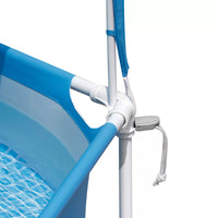 Piscina Rotonda Metal Frame con Tettoia Parasole Removibile 28209NP