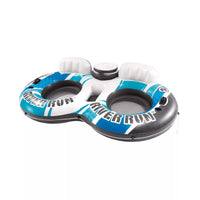 Ciambella Gonfiabile Mare River Run Doppia, 2 posti, Azzurro