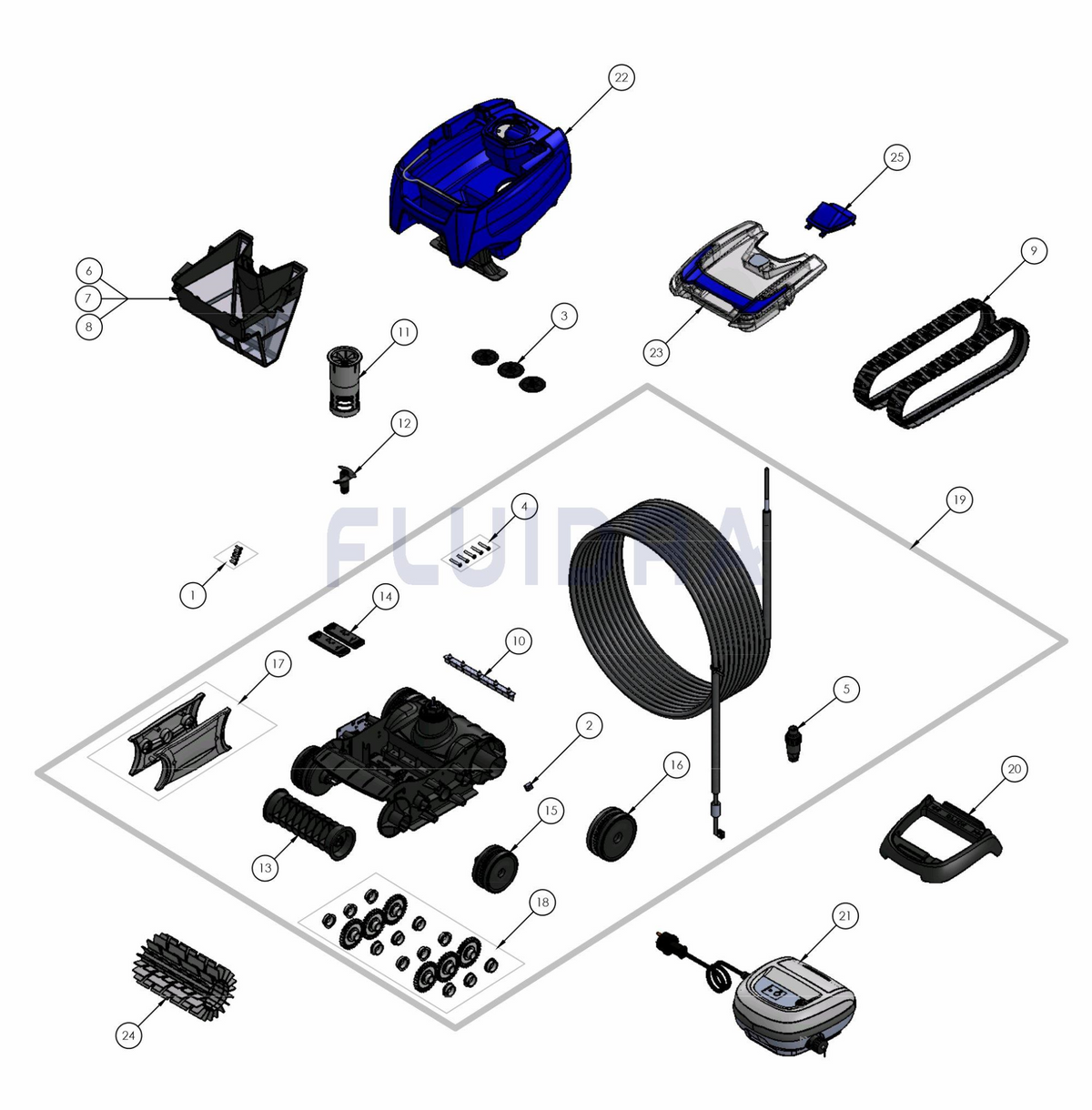 Esploso Robot Pulitore Zodiac Rt 3200 Tornax Pro