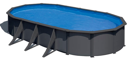 Anthracite ovale - 120 cm