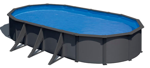 Anthracite ovale - 120 cm