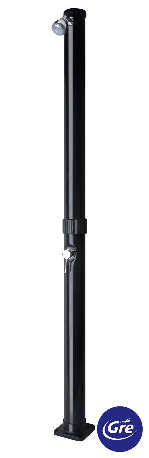 Doccia solare PVC nero 2 pezzi