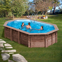 Liner con sistema di ancoraggio (BEADED) blu 60/100 per piscina in legno ovale Macadamia KPBOC632