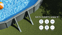 Anthracite ovale - 120 cm